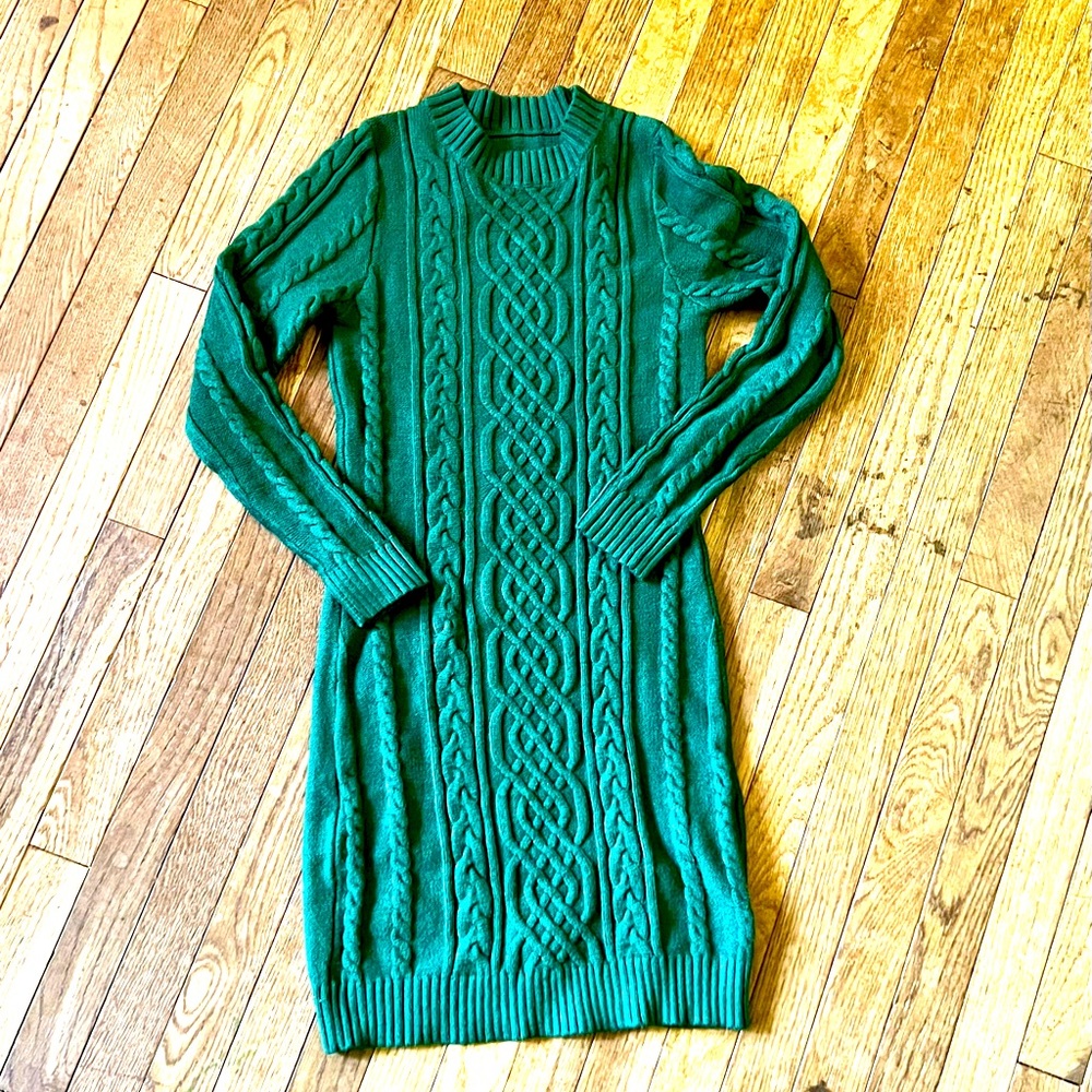 Green Sweater Dress